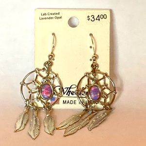 Dream catcher dangle earrings